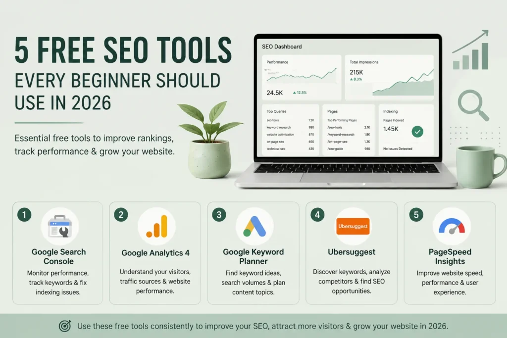 5 Free SEO tools every beginners should use in 2026