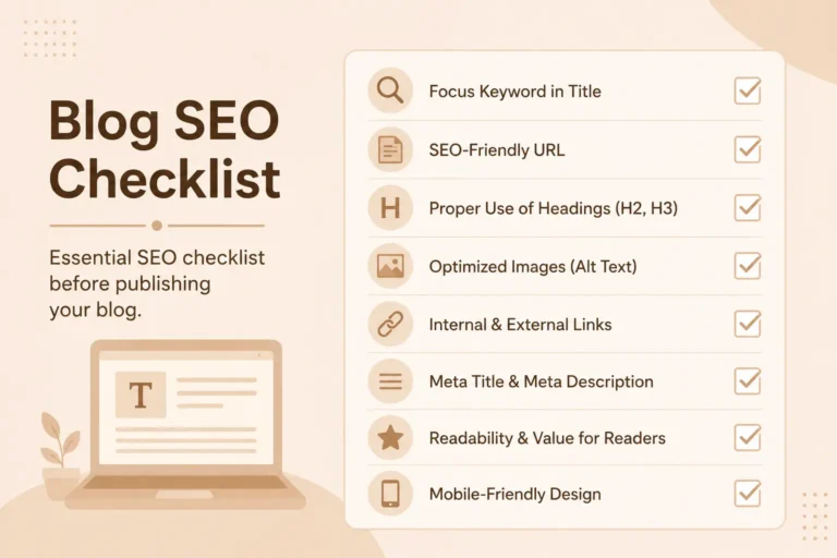SEO checklist for optimizing a blog post before publishing-on how to write a blog post