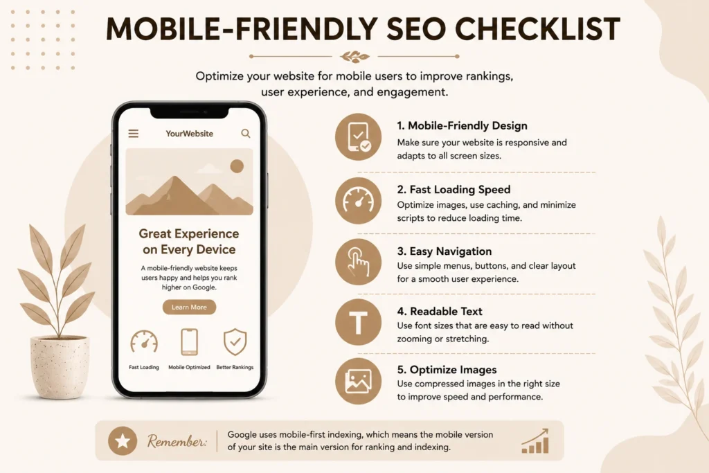 Mobile-friendly website SEO checklist