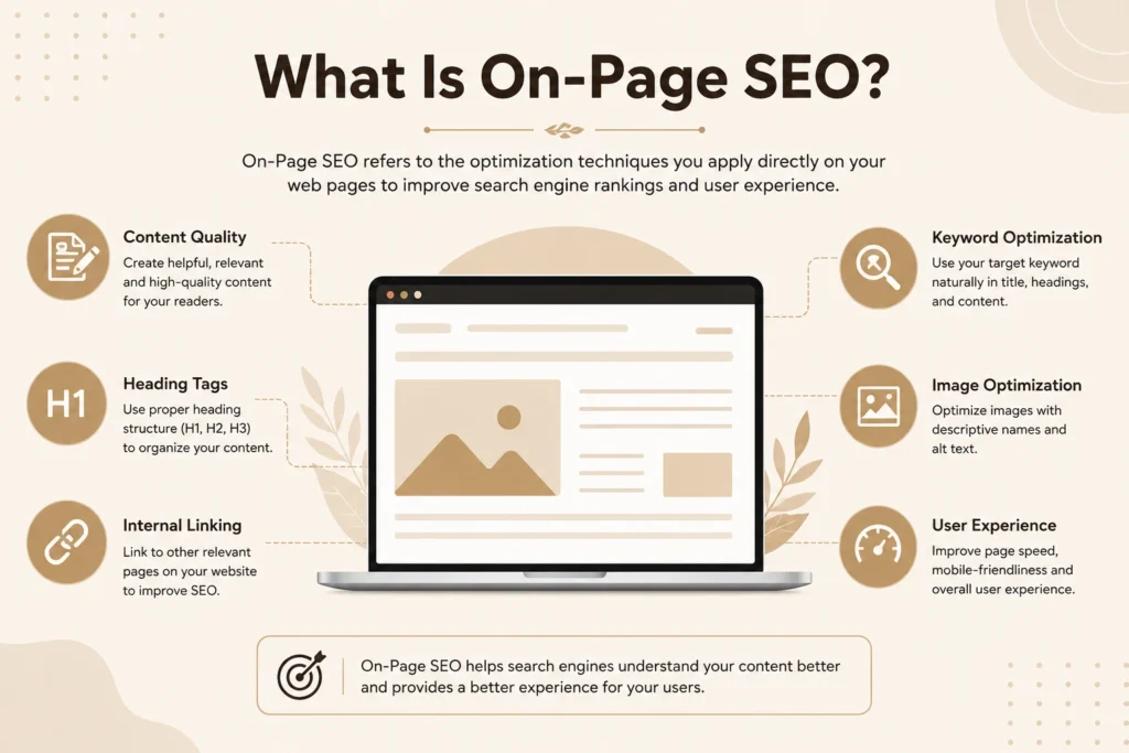 What is on-page SEO checklist infographic