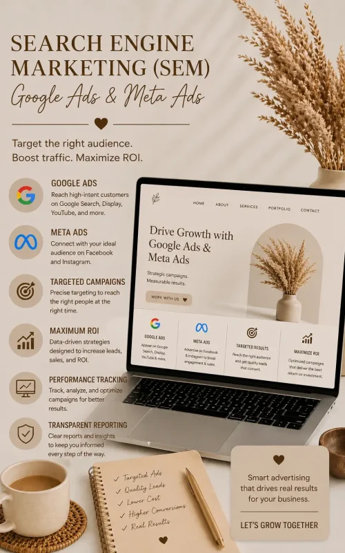 Google Ads and Meta Ads management services by Shahin Digital Hub to drive targeted traffic, quality leads, and business growth.